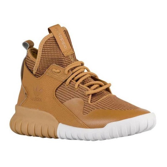 adidas | Shoes Adidas Tubular X Wheat Tan Brown Leather Athletic Sneakers Shoes |